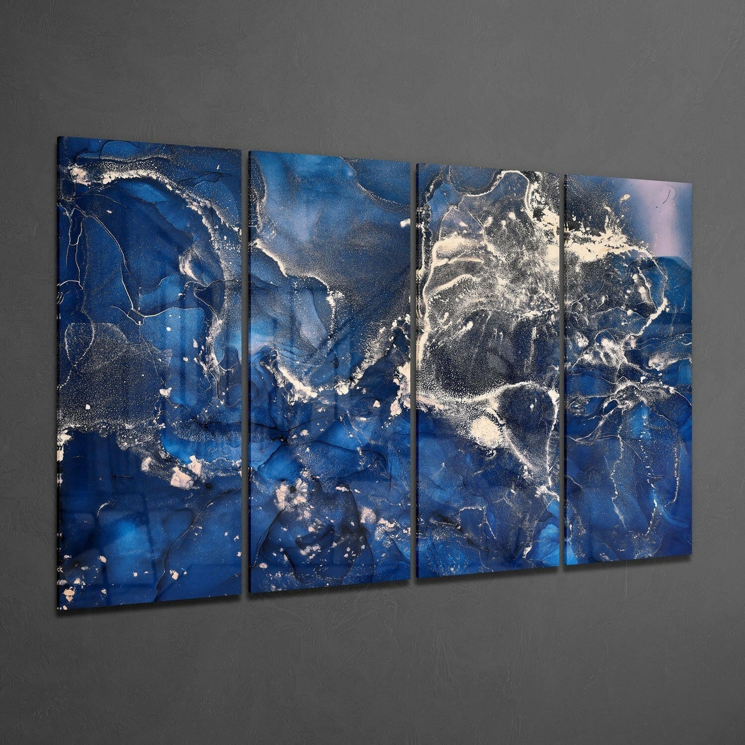 Insigneart USA Insigneart USA Marble 4 Pieces Mega Glass Wall Art (59"x36")