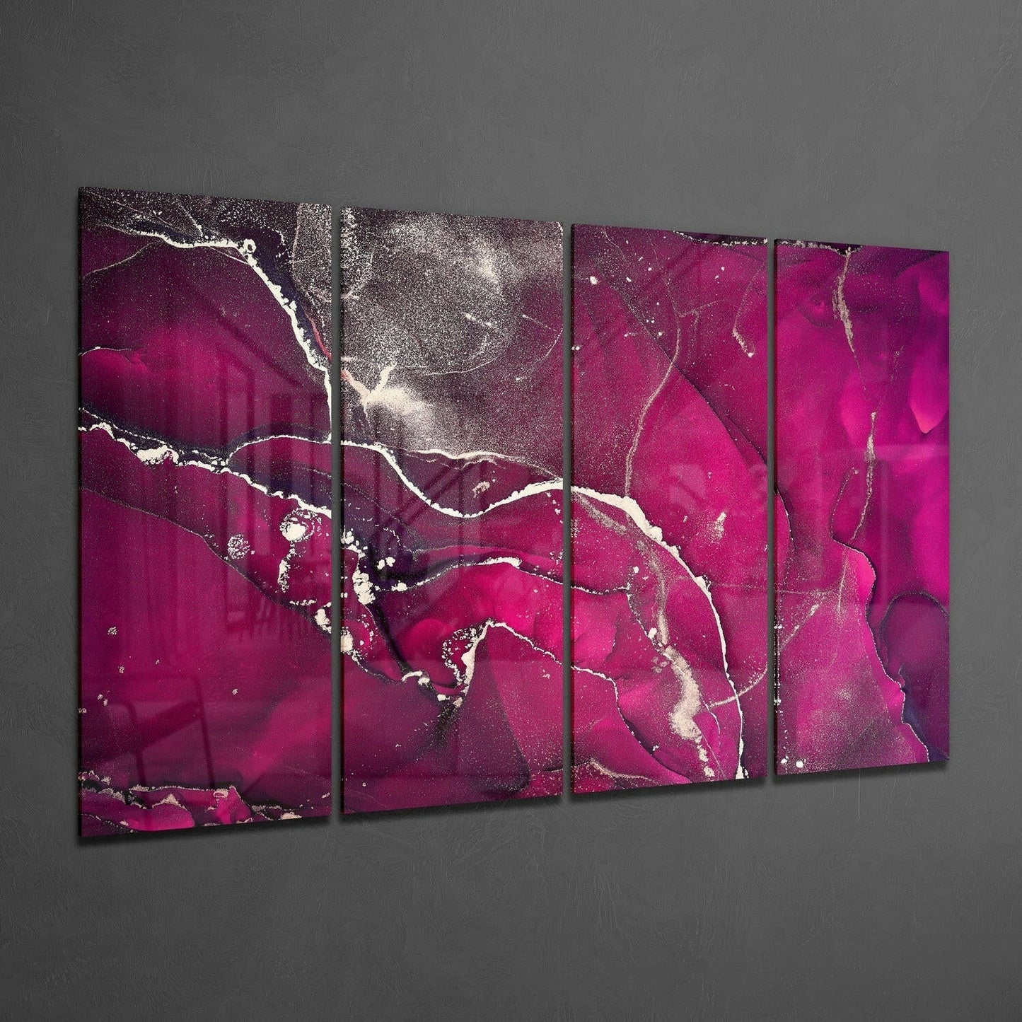 Insigneart USA Insigneart USA Marble 4 Pieces Mega Glass Wall Art (59"x36")