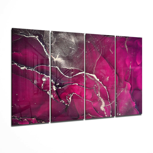 Insigneart USA Insigneart USA Marble 4 Pieces Mega Glass Wall Art (59"x36")