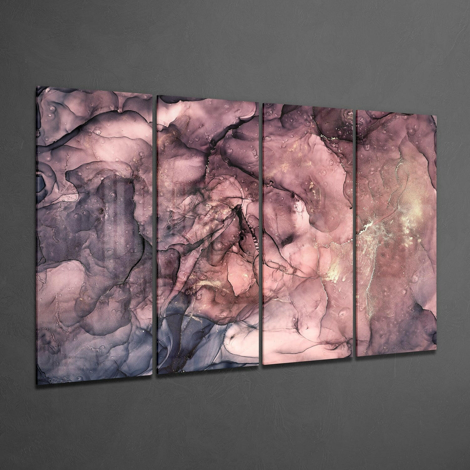 Insigneart USA Insigneart USA Marble 4 Pieces Mega Glass Wall Art (59"x36")