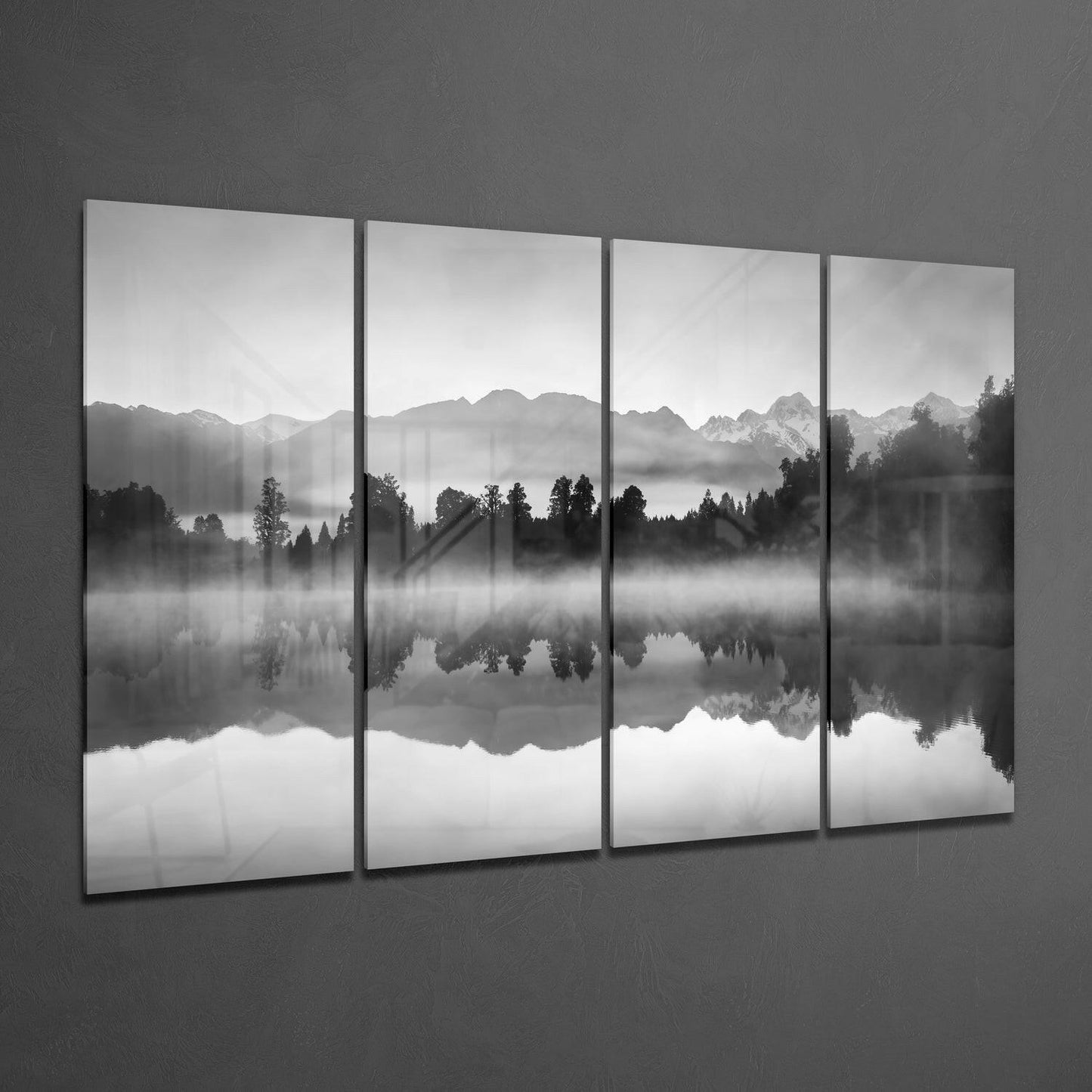 Insigneart USA Insigneart USA Foggy View 4 Pieces Mega Glass Wall Art (59"x36")