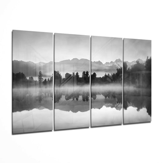 Insigneart USA Insigneart USA Foggy View 4 Pieces Mega Glass Wall Art (59"x36")