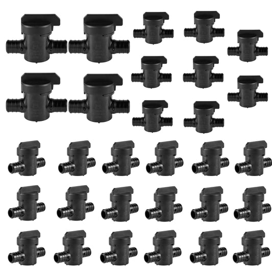 30 Pcs PEX-B Crimp 3/4" PPSU Ball Valve