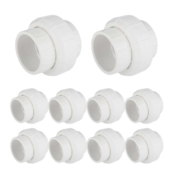 10 Pcs 1" PVC Socket Union