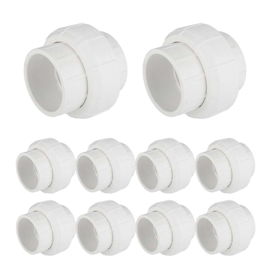 10 Pcs 3/4" PVC Socket Union