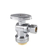 10 Pcs 1/2" Push Connect x 1/4" OD Compr. Angle Stop Valve w/ABS Handle (Lead Free) Plumbingsell