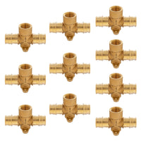 PEX A Expansion 3/4" PEX x 3/4" PEX x 1/2" Female Threaded F1906 Drop Ear Tee (Lead Free) Plumbingsell