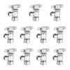 10 Pcs 1/2" Nominal (5/8" OD) Comprx 3/8" OD Compr. Angle Stop Valve, Multi Turn (Lead Free) Plumbingsell