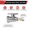 1/2" FIP x 3/8" OD Compr. Straight Stop Valve, 1/4 Turn (Lead Free)