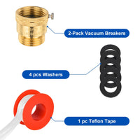 Anti Siphon Vacuum Breakers Set, 3/4" Backflow Preventer