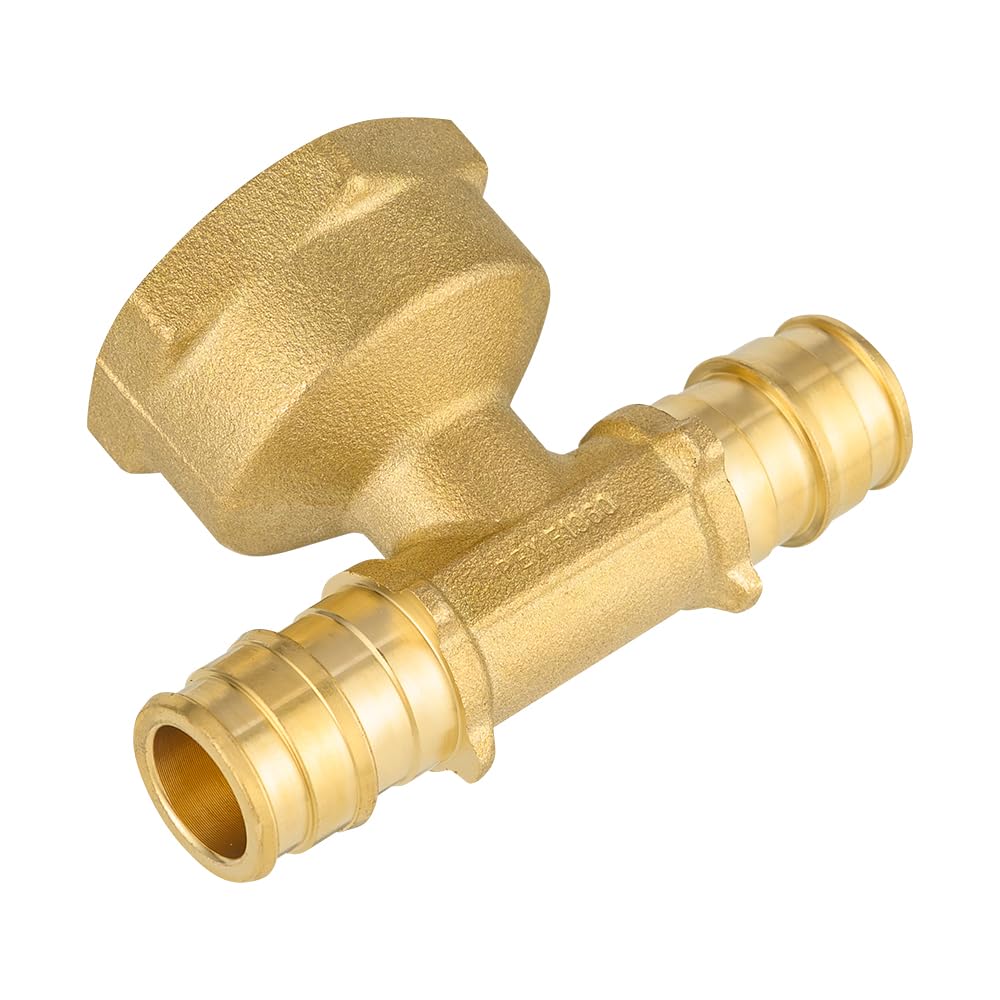 PEX A Expansion 1/2" PEX x 1/2" PEX x 3/4" Female Threaded F1906 Tee (Lead Free)