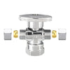 10 Pcs 1/2" FIP x 3/8" OD Compr. x 3/8" OD Compr. Dual Angle Stop Valve, 1/4 Turn (Lead Free) Plumbingsell