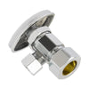 1/2" Nominal (5/8" OD) Comprx 3/8" OD Compr. Angle Stop Valve, Multi Turn (Lead Free)
