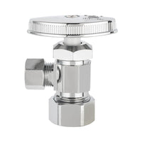 1/2" Nominal (5/8" OD) Comprx 3/8" OD Compr. Angle Stop Valve, Multi Turn (Lead Free)