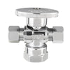 10 Pcs 1/2" FIP x 3/8" OD Compr. x 3/8" OD Compr. Dual Angle Stop Valve, 1/4 Turn (Lead Free) Plumbingsell