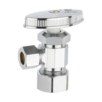10 Pcs 1/2" Nominal (5/8" OD) Comprx 3/8" OD Compr. Angle Stop Valve, Multi Turn (Lead Free) Plumbingsell