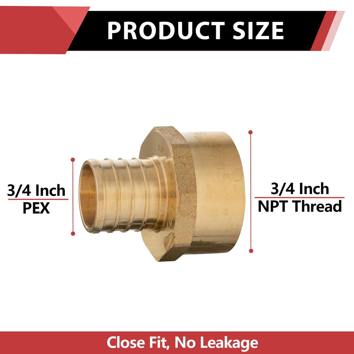 PEX-B Crimp 3/4" PEX x 3/4" Female Threaded Adapter (Lead Free)