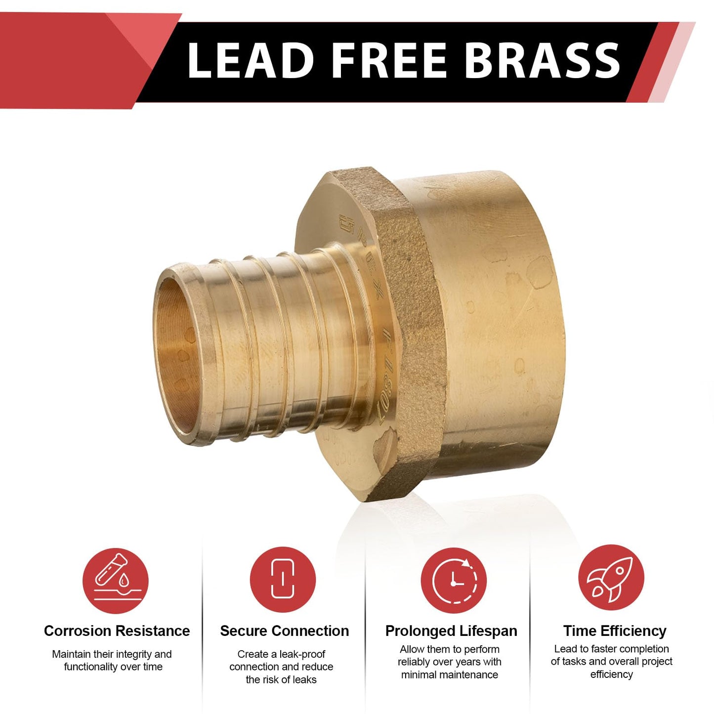 PEX-B Crimp 3/4" PEX x 3/4" Female Threaded Adapter (Lead Free)