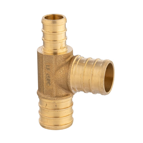 PEX-B Crimp 3/4" PEX x 1/2" PEX x 3/4" PEX Reducing Tee (Lead Free) Plumbingsell