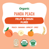 Holle Baby Food Pouches - Organic Fruit & Grain Puree -  Panda Peach Holle USA