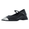 Penelope Mary Jane Flats Black Vaila Shoes