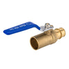 3/4" PEX Expansion x 3/4" Sweat Ball Valve, Blue (Lead Free)