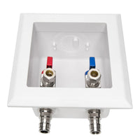 1/2" PEX Expansion (F1960) Inlet, Faucet Outlet Box, with Installed 1/4 Turn Ball Valve Plumbingsell