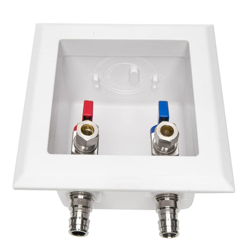 1/2" PEX Expansion (F1960) Inlet, Faucet Outlet Box, with Installed 1/4 Turn Ball Valve Plumbingsell