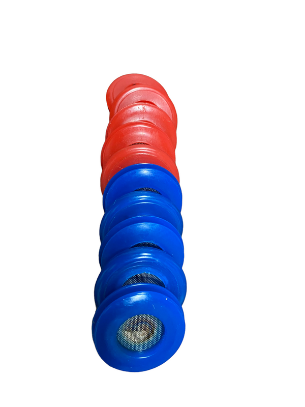5 Red & 5 Blue Polyurethane Seal With Filter Gladhand 10 PACK | 10017RBF RatchetStrap.Com