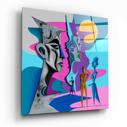 Insigneart USA Picasso's Mind Glass Wall Art || Designer Collection