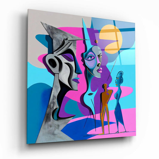 Picasso's Mind Glass Wall Art  || Designer Collection Insigneart USA