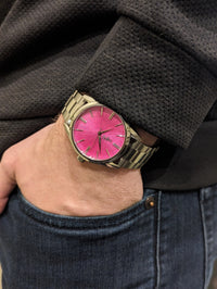 Pink Sunburst Watch The Beyond Boring Watch Company