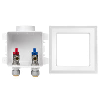 1/2" Push Fit Inlet, Faucet Outlet Box, with Installed 1/4 Turn Ball Valve Plumbingsell