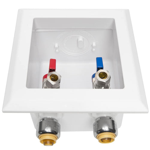 1/2" Push Fit Inlet, Faucet Outlet Box, with Installed 1/4 Turn Ball Valve Plumbingsell