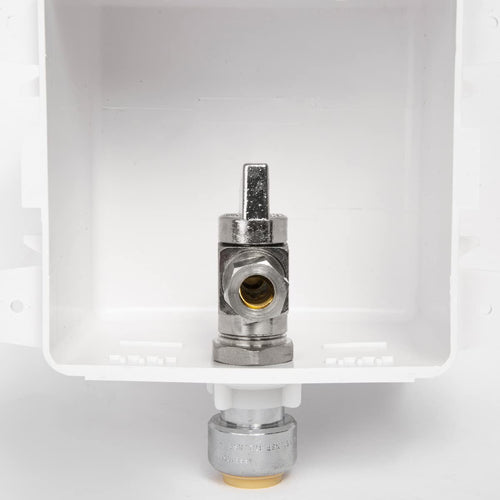 1/2" Push fit Inlet, Toilet Outlet Box, with Installed 1/4 Turn Ball Valve Plumbingsell