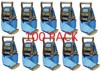2" x 20 Ft Van Ratchet Strap E-Track w/ Spring E | 100 PACK RatchetStrap.Com