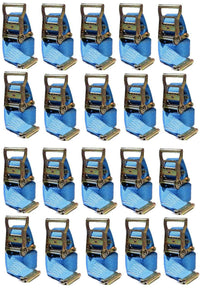 2 in x 20 Ft Van Ratchet Strap Logistic E-Track w/ Spring E 20 PACK  | R20E RatchetStrap.Com