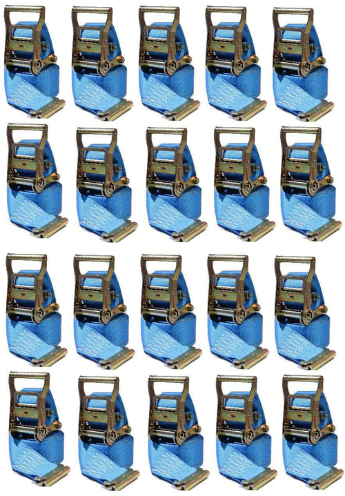 2 in x 20 Ft Van Ratchet Strap Logistic E-Track w/ Spring E 20 PACK  | R20E RatchetStrap.Com