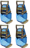 2 in x 20 Ft Van Ratchet Strap Logistic E-Track w/ Spring E | 4 PACK RatchetStrap.Com