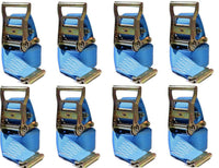 2 in x 20 Ft Van Ratchet Strap Logistic E-Track w/ Spring E 8 PACK | R20E RatchetStrap.Com