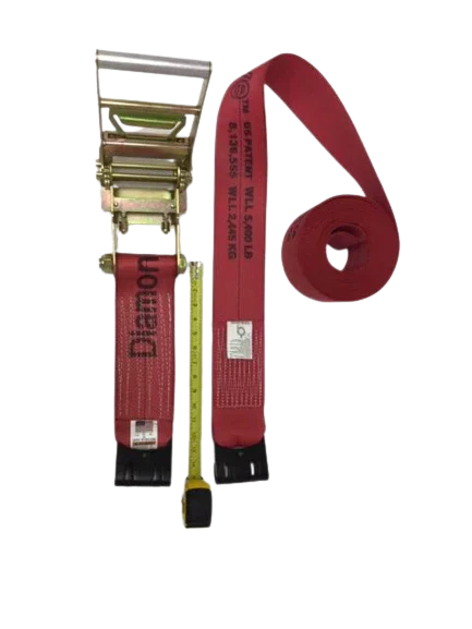 DiamondWeave™ 2" x 30 Ft Ratchet Strap w/ Flat Hooks  | R30FDW RatchetStrap.Com