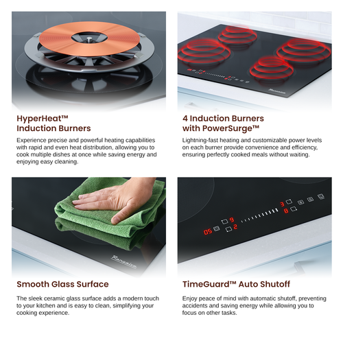 Rangaire 24" Induction Cooktop 4 Burners RCI241S Rangaire Appliances