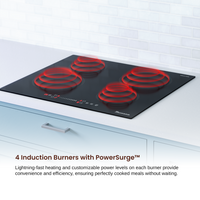 Rangaire 24" Induction Cooktop 4 Burners RCI241S Rangaire Appliances