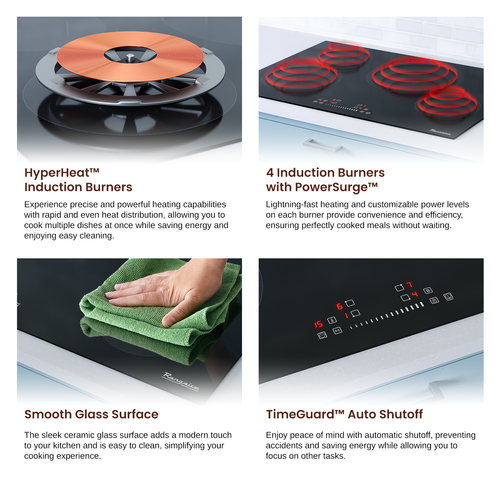 Rangaire 30" Induction Cooktop 4 Burners RCI301S Rangaire Appliances