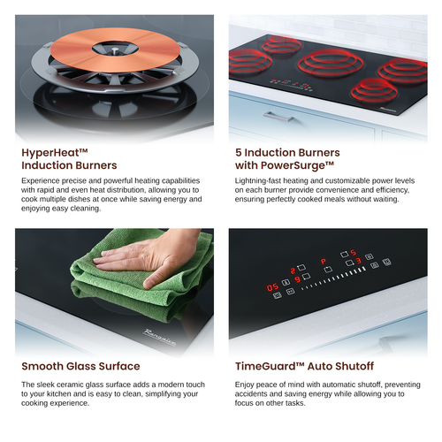 Rangaire 36" Induction Cooktop 5 Burners RCI361S Rangaire Appliances