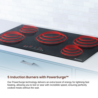 Rangaire 36" Induction Cooktop 5 Burners RCI361S Rangaire Appliances