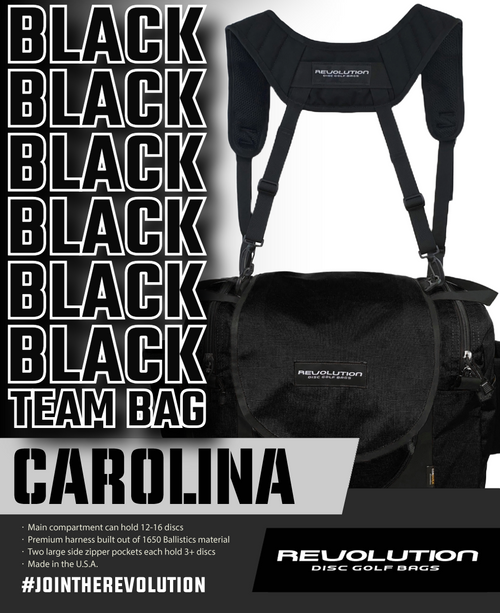 Revolution Carolina Team V3 Disc Golf Bag - Onyx Gotta Go Gotta Throw