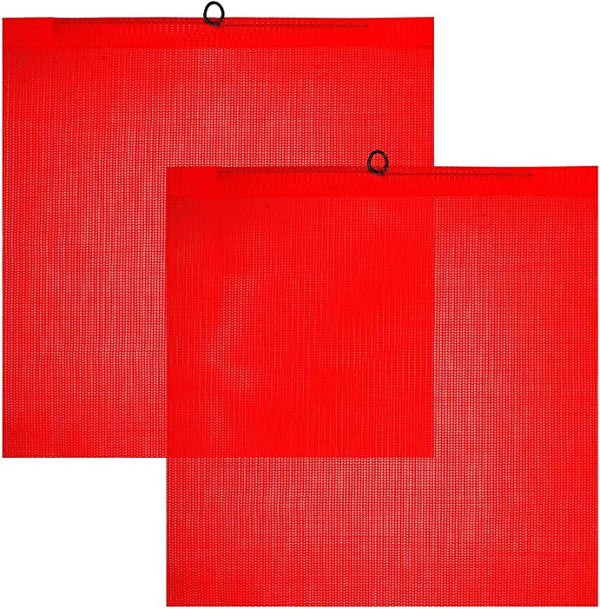 Mesh Warning Flag Red Emergency Warning Wire Rod 2 PACK | RMFX2 RatchetStrap.Com