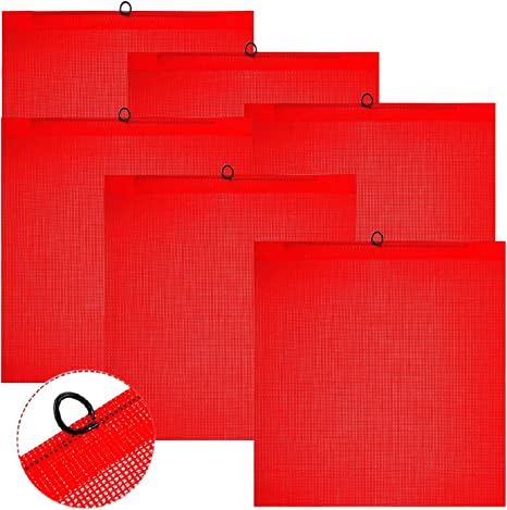 Mesh Flag Red Emergency Warning Wire Rod 6 PACK | RMFX6 RatchetStrap.Com