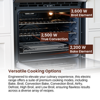 Rangaire 30" Electric Range Self-cleaning Air Fry True Convection Oven Slide-in Stainless Steel RRE303GS